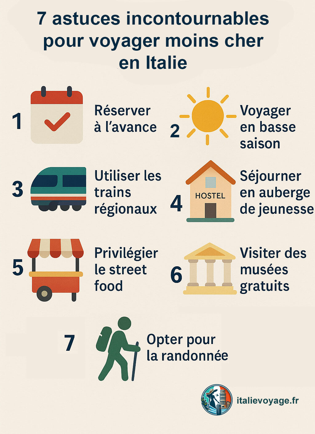 7 astuces pour voyager moins cher en Italie